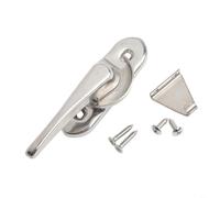 Multipurpose Stainless Steel Window Lock Buckle Double Sided Bidirectional Design for Secure Locking on Residential and Office Windows (Silver)