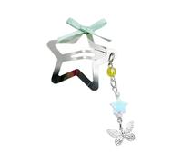 Multipurpose Star Bow Fringed Hair Clip Hairpins For Various Fashion Looks Fashionable Star Butterfly Fringed Charm Clip