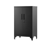 Multipurpose Steel File cabinet with Doors Ink Black