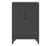 Multipurpose Steel File cabinet with Doors Ink Black