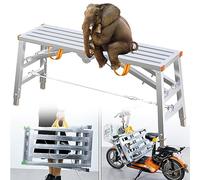 Multipurpose Steel Scaffold Ladder, Scaffolding Equipment Foldable Engineering Ladder, Foldable Step Ladders, Free Platform for Indoor Outdoor Works,A-160 * 30cm 200 * 30cm