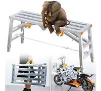 Multipurpose Steel Scaffold Ladder, Scaffolding Equipment Foldable Engineering Ladder, Foldable Step Ladders, Free Platform for Indoor Outdoor Works,A-160 * 30cm 140 * 30cm