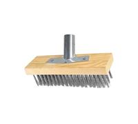 Multipurpose Steel Wire Deck Brush Head 30cm 50cm Heavy Duty Metallic Wire Brush For Patios Grime And Garage Floor Stain
