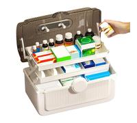 Multipurpose Storage Box, Personal Pill Organiser | Craft Box Medicine Organiser - Safety Clip Design, Portable Storage Box with Handle, Efficient Space Saver for Zuh