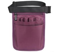 Multipurpose Storage Waist Bag, Oxford Cloth, 25 X 18 Cm, with Adjustable Belt, Black/Pink/Purple/Blue(Purple)