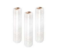 Multipurpose Stretch Film 210 Meter Roll with 50CM Width | Extra Strength & Thickness Clear Wrap | Easy to Use High-Quality Clear Shrink Wrap | Perfect for Household and Pallet Packing (3 Rolls)