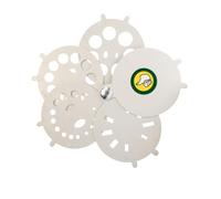 Multipurpose Sturdy Stainless Steel Fan Gauge for Measuring Carat Weight of Various Gemstones Cutting Daily Use Jewelry Measuring Instrument