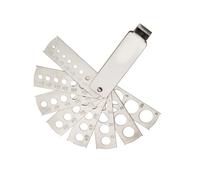 Multipurpose Sturdy Stainless Steel Fan Gauge for Measuring Carat Weight of Various Gemstones Cutting Daily Use Jewelry Measuring Instrument