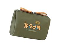 Multipurpose Toiletry Bag with Handle Leak Proof Nylon Cosmetic Organizer Makeup Brushes Essential Compact Travel Friendly Design Travel Makeup Organizer, green