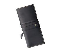 Multipurpose Vintage PU Leather Pen Roll Stationery Organizers Multiple Compartment Pencil Case for Students Artists Stationery Pouches