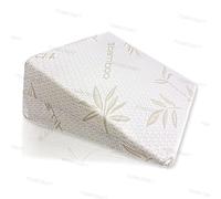 Multipurpose Wedge Pillow for back support & neck pain Acid Reflux Pillow for GERD back rest for bed memory foam reading pillow for Anti Snoring with Washable Bamboo Zip Cover (63cm X 63cm X 23cm)