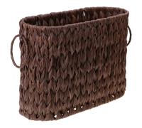 Multipurpose Wicker Holder With Lid Decorative Elegant Basket For Bathroom Home Or Closet Storage Solution Narrow Toilet Tissue Storage