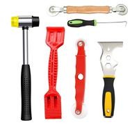 Multipurpose Window Glazing Tool with Angled Scrapers Vibrations Dampening Hammer and Leakproof Roller Systems Window Glass Equipment