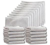 Multipurpose Wire Dishwashing Rags for Wet and Dry, 5/10/20PCS Non-Scratch Wire Dishcloth, Reusable Kitchen Scourer Cloth, Cleaning Cloths for Kitchen Cars and Vegetables (Double-layer, 10PCS)