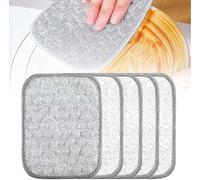 Multipurpose Wire Dishwashing Rags, Reusable Wire Miracle Cleaning Cloths,Wire Washing Cloth, Non Scratch Wire Dishcloth for Kitchen, Sinks, Pots (5PCS)