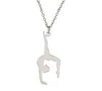 Multipurpose Women's Eurhythmics Dancer Necklace High Polished Stainless Steel Charm Pendant Casual Wear Accessory Stainless Steel Chain