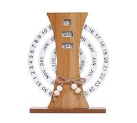 Multipurpose Wood Permanent Calendar Date Display With Moon Detailing Rotatable Calendar For Home And Office Enhancement Artistic Decoration
