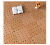Multipurpose Wood Plastic Garden Splicing Floor Tile DIY Outdoor Decking for Balcony Backyard Porch with Natural Texture Easy Installation E 30 * 30 * 2cm