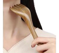 Multipurpose Wooden Scalp Comb - Five Finger Scratch Massage Durable Hardwood Construction Manual Stimulator Portable Wellness Device | Leg Body Relaxation at Home