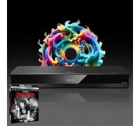 MULTIREGION Blu-ray Player Compatible with Panasonic DP-UB820 MultiRegion Blu-ray Region A, B & C - DVD Regions 1-8 - Bundle Including Pul. Fic. 4K UHD Disc