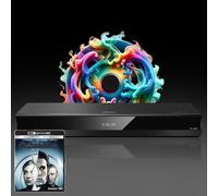 MULTIREGION Blu-ray Player Compatible with Panasonic DP-UB820 MultiRegion Blu-ray Region A, B & C - DVD Regions 1-8 - Bundle Including Gatt. 4K UHD Disc