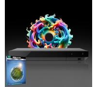 MULTIREGION Blu-ray Player Compatible with Sony UBP-X700K MultiRegion Blu-ray Region A, B & C - DVD Regions 1-8 - Bundle Including Plan. Ear. 2 4K UHD Disc