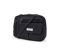 MultiSac Women's Zippy Triple Compartment Crossbody Bag Cross Body, Black, One Size