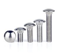 MultiScrew M10 (10mm) Carriage Bolt Cup Square A2 Stainless Steel (Fully Threaded) Dome Mushroom Head DIN 603 Corrosion Resistant (10, M10 x 120mm)