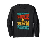 Multitasking Chaos - Panic & Plan Humour Design Long Sleeve T-Shirt