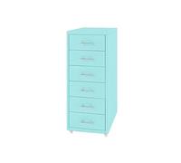 MultiTier Metal Sto Cabinet with Wheels41x28x69CM Versatile Filefor Office Study or Bedroom Blue Der Unit with Clips