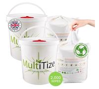 MultiTize Antibacterial Hand Wipes and Surface Wipes, 100% Biodegradable, General Surface Cleaner, (2 Bucket, 2 Refill)