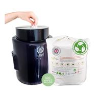 MultiTize Cleaning Wipes Wall Dispenser. Antibacterial, Multi Surface Wipes, Vegan, Biodegradable wipes. (1 x Black Dispenser + 500 Wipe Refill Roll)
