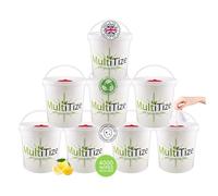 MultiTize Eco Friendly, Vegan, 100% Biodegradable, Antibacterial Multi Surface Wipes, (8 Bucket 500 Wipes Per Bucket)