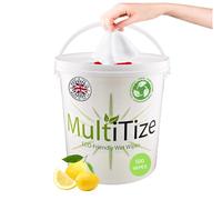 MultiTize, Multi Purpose Wipes, 100% Biodegradable, Antibacterial Multi Surface Wipes, (1 Bucket 500 Wipes)