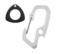 Multitool Carabiner Clip Keychain with Case Credit Card Tool Featuring Screwdriver Hex Wrench Pry for Hiking Camping Travel Adventure Tools