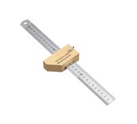 Multiunctional Double Side Carpentry Ruler With Metric Measurements And Detachable Stop Block For Woodworking Adjustable Marking Stop Block