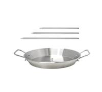 Multiunctional Vertical Meat Skewers Stand Stainless Steel Construction 3 Spikes Grills Pan Included Vertical Grills Rack Multifunctional BBQ Skewers Set