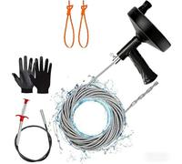 Multiurpose Drain Cleaning Tool with Adjustable Length Cable for Various Depth Pipe Blockages in Residential Drainage Systems Compacts Drain Unblock Tool