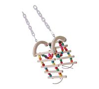 Multiuse Bird Cage Accessories Cage Swing Toy Climbing Ladder Cage Hanging Toy With Beads For Pet Birds Entertainment Bird Ladder Toy