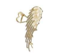 Multiuse Hair Claw Clip With Heart And Wing Shape Shimmering Rhinestones Hair Jaw Strong Grip For Various Hairstyles