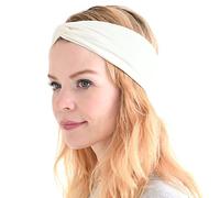 Multiuse Headband Hair Wrap for Women & Men, Casual Headwear & Wide Gym Wrap Headband White