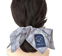 Multiuse Plaids Hair Scrunchie Elastic Hair Tie For Campus Office And Dating Night Outfit All Matching Hairstyling Tool