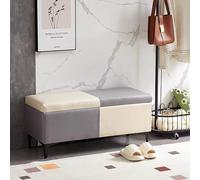 Multiuso con Poggiapiedi in Pelle Seduta Extra Gambe in Legno Soluzione nizzativa Elegante per Soggiorno e Spazi di Vita Moderni