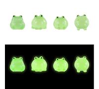 MultiValue 20 PCS Creative Fish Tank Decorations, Glowing Plump Frogs Mini Resin Animals Figures for Garden DIY Miniature Landscapes Car Decorations (A)
