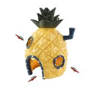 MultiValue Aquarium Cave Decorations, Resin Pineapple House Fish Tank Decoration for Betta Fish House Aquarium Ornament Hiding Caves for Fish Hiding Playing (A)