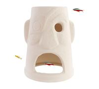 MultiValue Aquarium Cave Ornament, Silence Mask Fish Tank Decorations Hideout Ceramics Aquarium Caves and Hides for Fish Small Playing Breeding and Hiding (B)