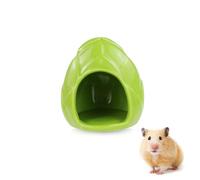 MultiValue Ceramic Hamster Hideout, Bamboo Shoot Shape Hamster House Cute Guinea Pig Bed Small Animal Hideout for Dwarf Hamsters Gerbils Mice Golden Hamsters (Green, S)