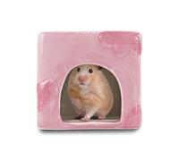 MultiValue Ceramic Hamster House, Guinea Pig Sleeping Nest Hamster Hideout Cute Milk Small Animal Hideout for Gerbil Dwarf Hamster Mice for All Season (Cow)
