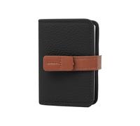 MultiValue Credit Card Holder for Women, Leather, 20 Card Slots, Card Wallet with Press Stud, Compact, Portable Card Holder with 2 ID Positions, for Driving Licence Card, black, 10.5 x 7.5 x 2
