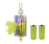 MultiValue Dog Poop Bag Dispenser, Colourful Portable Dog Poo Bag Dispenser Waterproof Pet Waste Bag Dispenser with Zipper Hook and 2 Dog Poop Bags Rolls for Dog Walking (A)